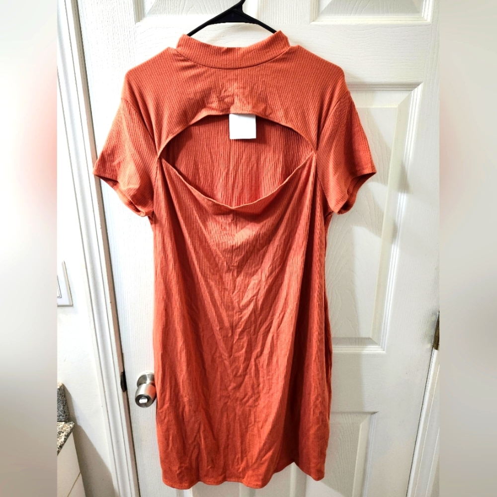 Orange Cutout Dress